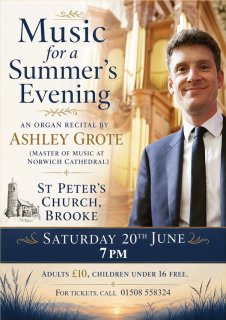 'Music for a Summer's Evening' - An organ recital by Ashley Grote